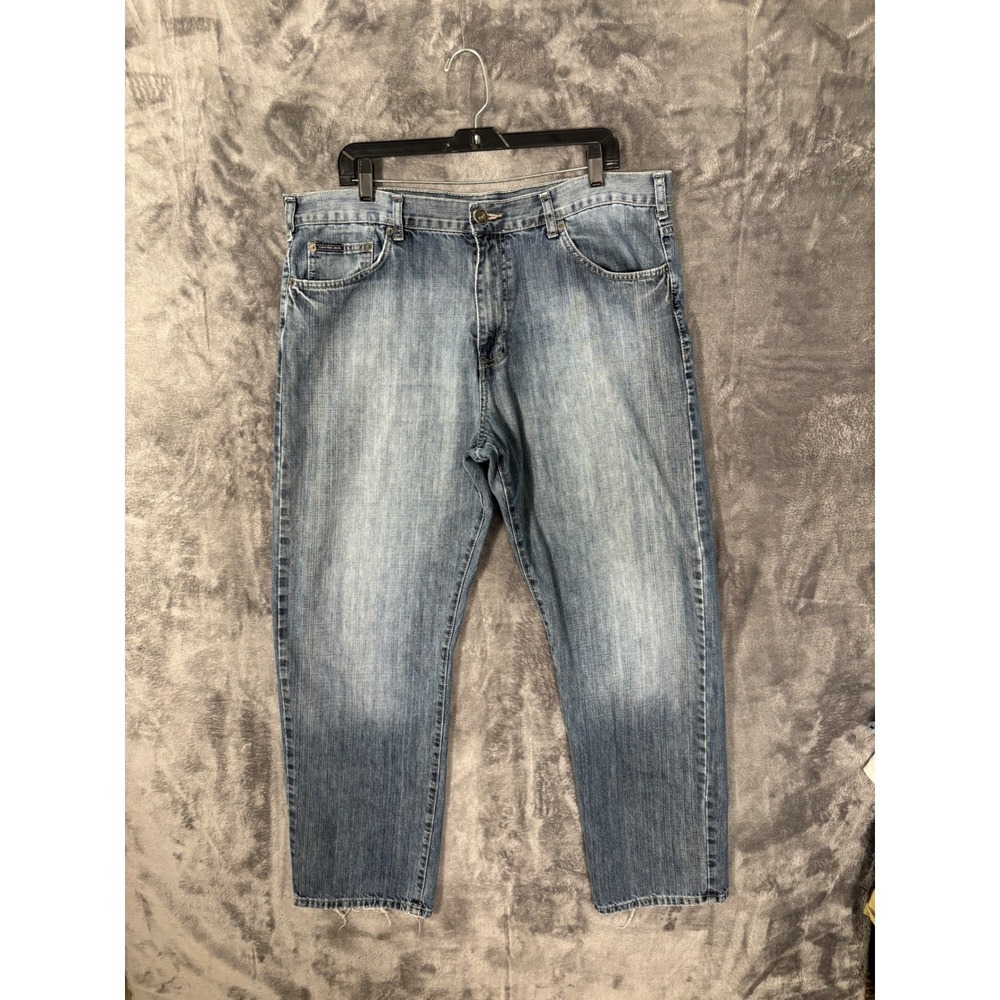 Calvin Klein Jeans Mens Medium Wash Straight Leg Denim Blue Pants 38x30